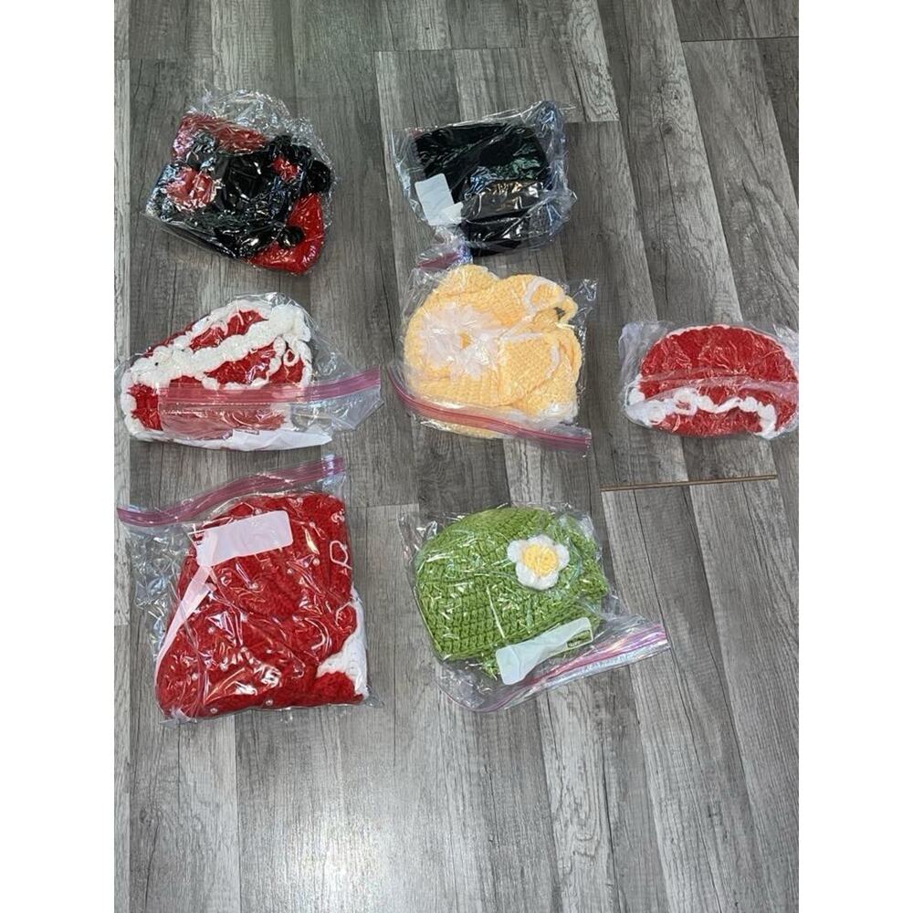 Baby Photo Prop Outfits Clothing Lot Of 7 Spring / Valentines more Cover / Hat